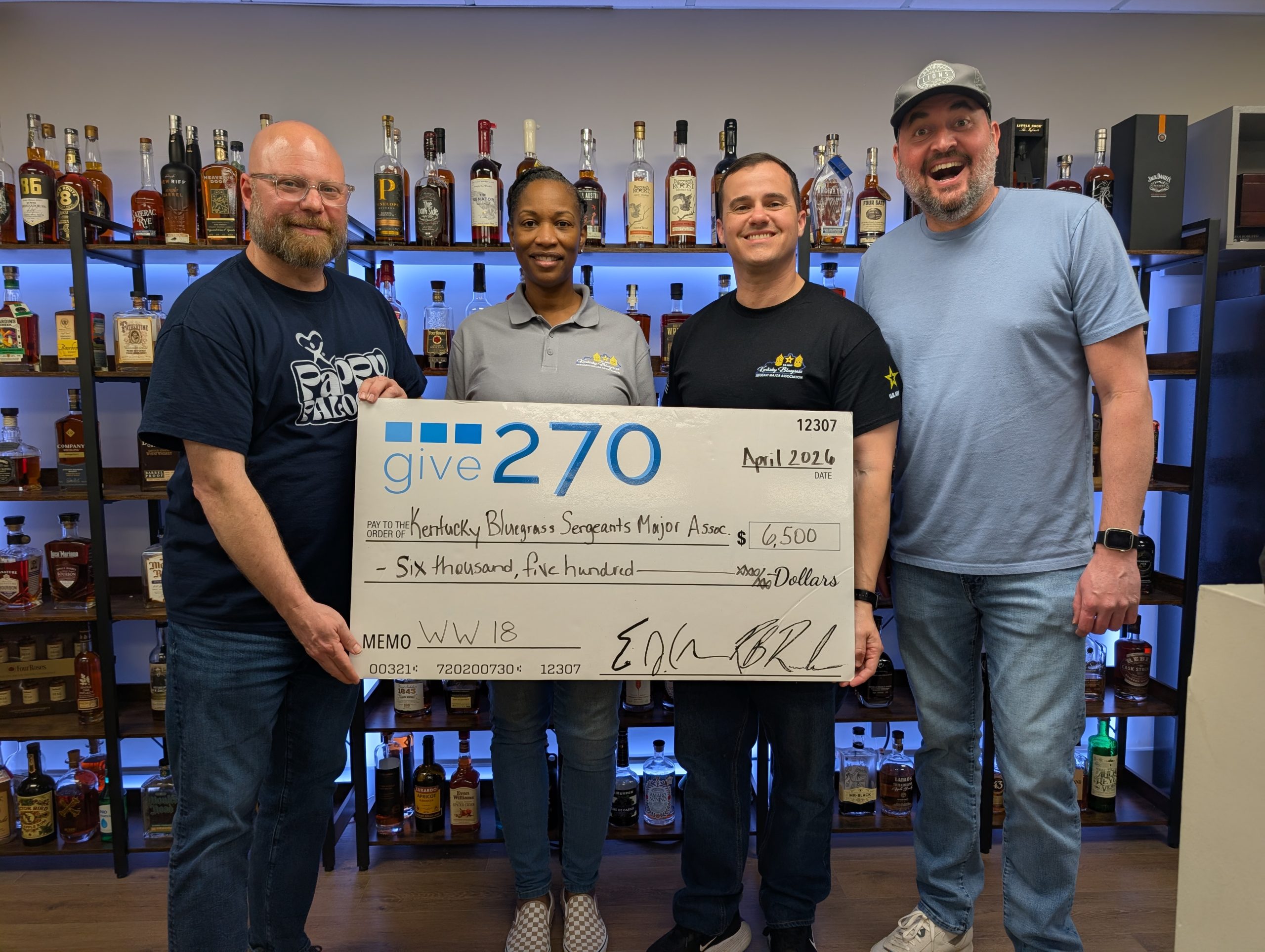 Give 270 Donates to Support Kentucky Bluegrass Sergeants Major Association – Fort Knox